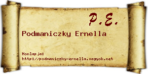 Podmaniczky Ernella névjegykártya